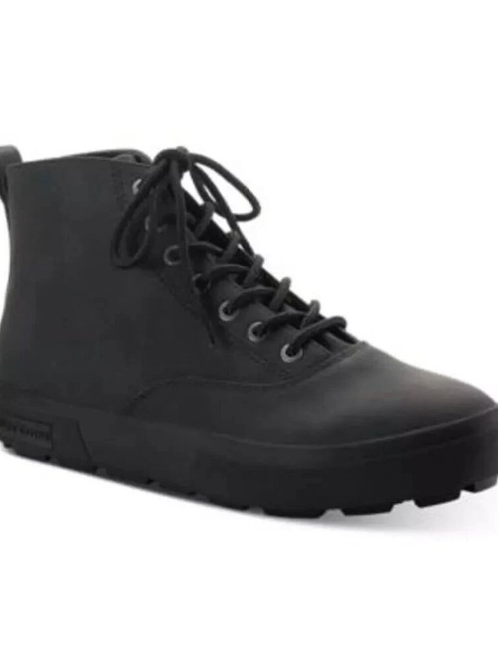 SUN+STONE Men's Gunner Faux-Leather Lace-Up Boots - Black - Size 12M